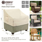 Cosfly Outdoor Furniture Patio Chair Covers Waterproof Clearance, Lounge Deep Seat Cover, Lawn Furnitures Covers Fits Up To 32W X 37D X 36H Inches(2 Pack)