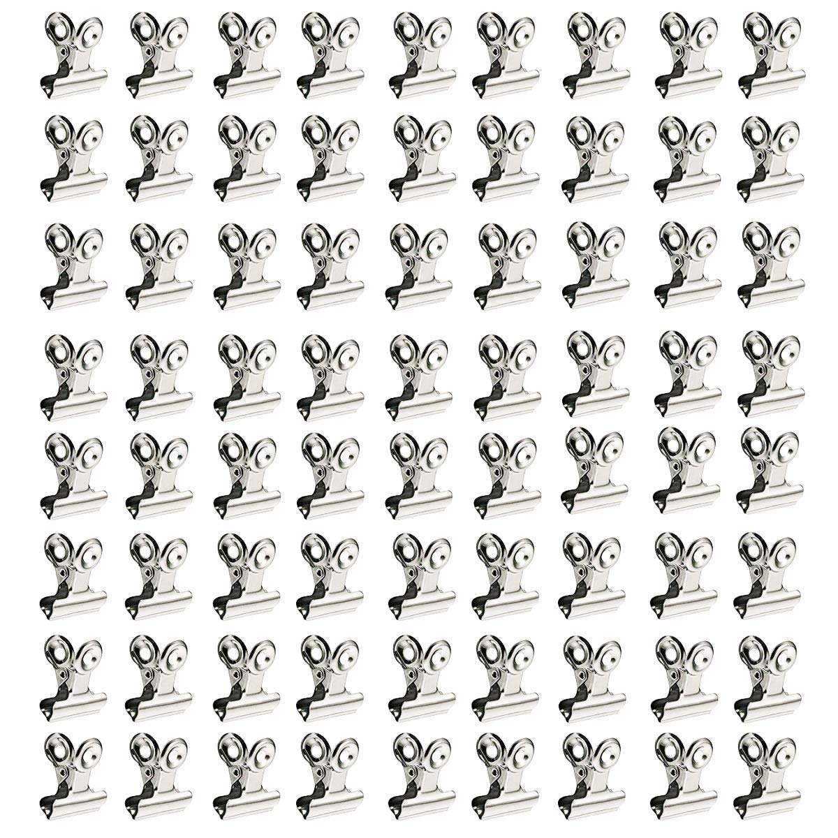 Xmhf 72Pcs Mini Bulldog Clip, Silver Stainless Steel File Money Binder Clips Clamps/Metal Food Bag Paper Clips For Paper Organiz
