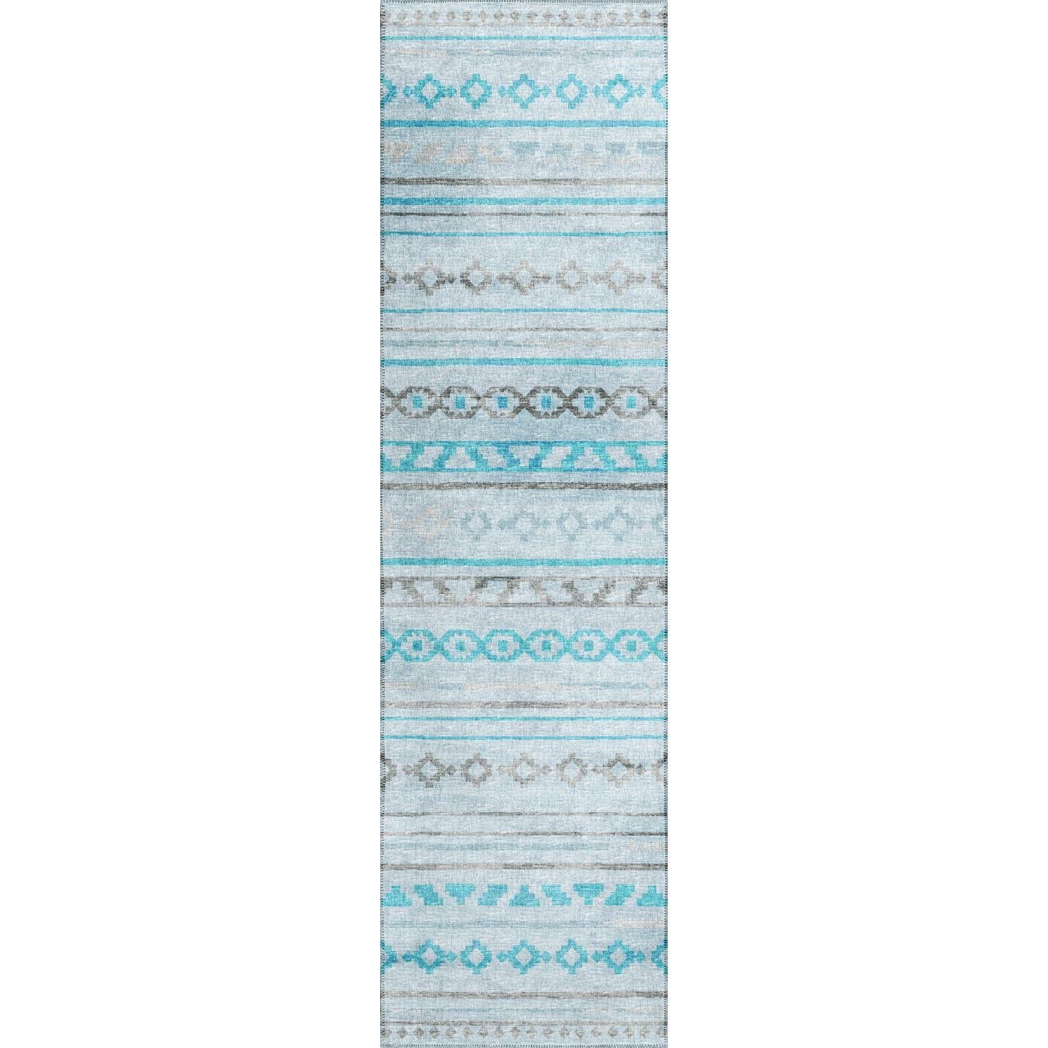 Sedona Sn10 Blue Bohemian Rug Runner 2' 3" X 10'