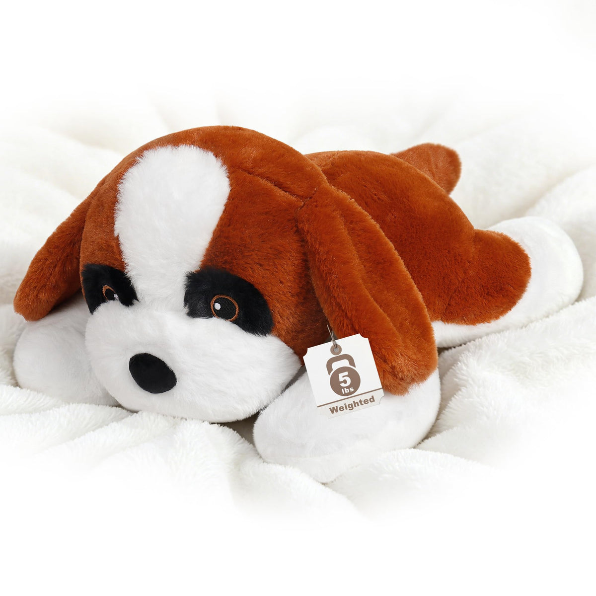 Weighted Dog Stuffed Animals 5lbs, 22 Soft Weighted Plush Huggable Puppy