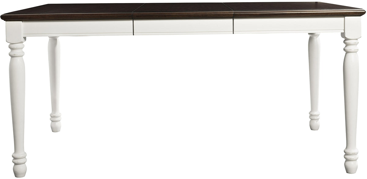 Crosley Furniture Shelby Traditional Wood Dining Room Table, Kitchen Tables, Distressed White