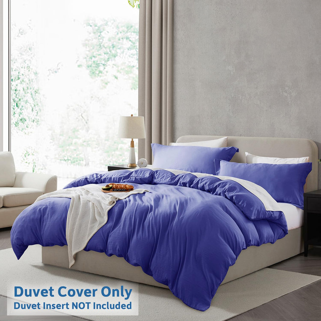 Nestl Twin Duvet Cover Set - Soft Prewashed Royal Blue Duvet Cover Twin/Twin Xl, 2 Piece, With Zipper Closure, 1 Duvet Cover 68X90 Inches And 1 Pillow Sham - No Comforter