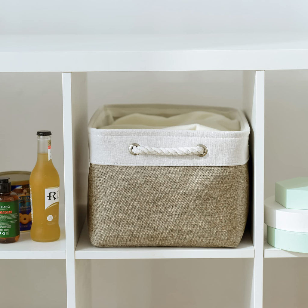 Thewarmhome Storage Basket For Organizing - 16X12X8 Inch Large 3 Pack Collapsible Storage Bin For Shelves With Handles, Fabric S