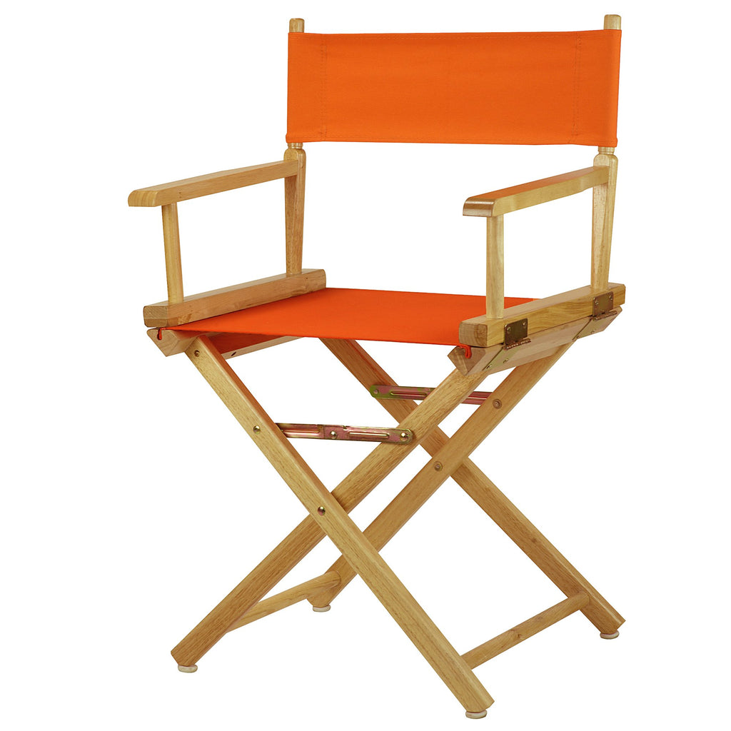 Casual Home 18" Director'S Chair Natural Frame With Tangerine Canvas