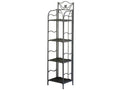 International Caravan Wicker Resin 4-Tier Folding Baker Rack In Chocolate, Brown