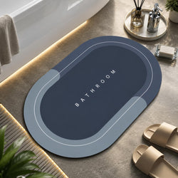 ZUDELLA Soft Silicone(40x60) Oval Shape, NonSlip Bathroom Rug Pack of (1)