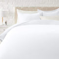 Amazon Basics Light-Weight 3 piece Microfiber Duvet Cover Set with Zipper Closure - King, 4 Pack, 108x94, Bright White, Solid