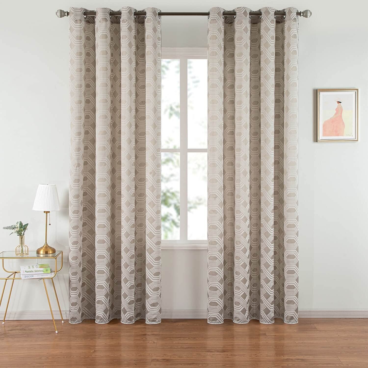 Dolce Mela Curtain Panel Semi-Blackout Drapes, Dmc501 Apollo