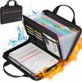 Tamfile Fireproof Accordion File Organizer With Handle, 13 Pocket Expanding File Folder With Zipper & Labels, File Folder With 3