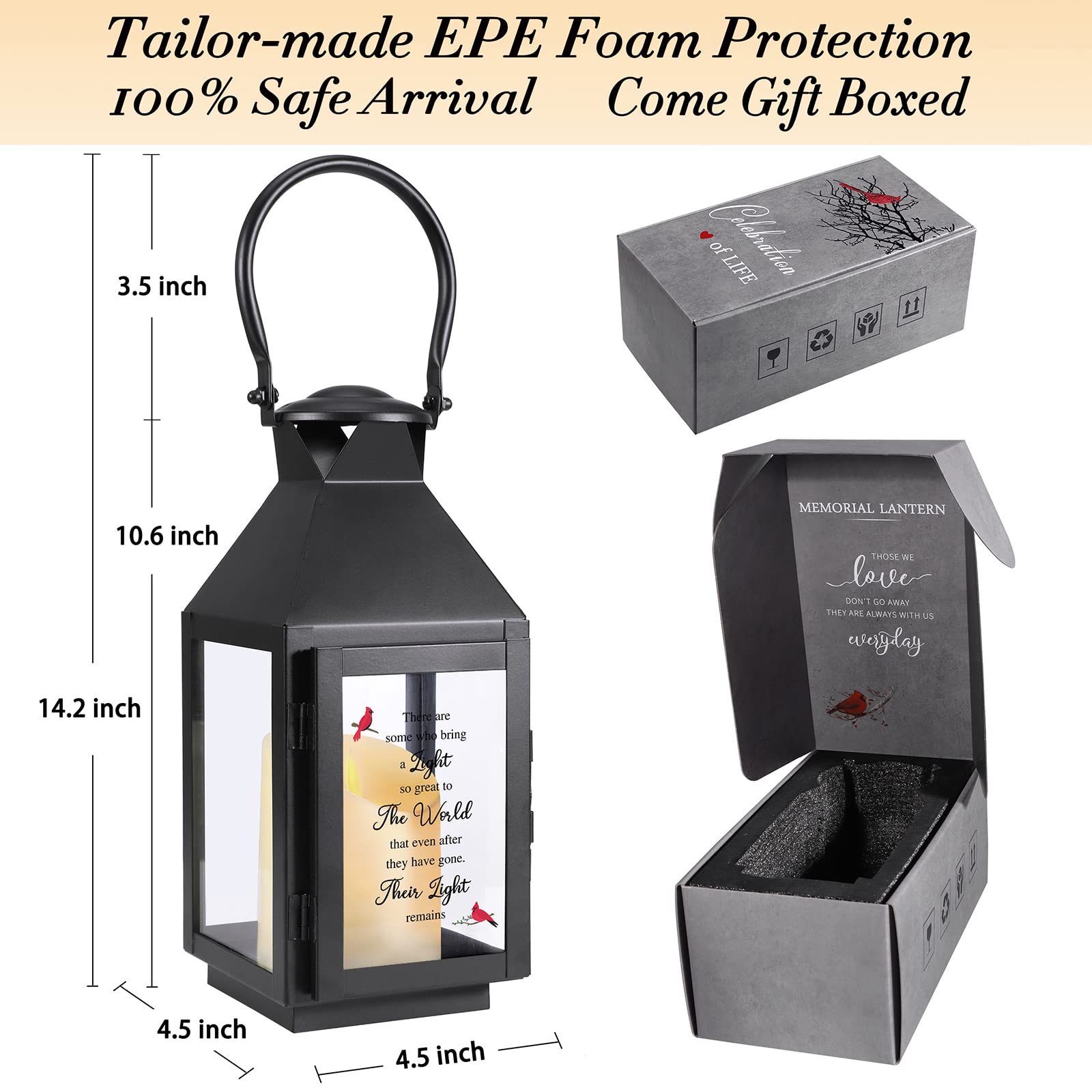 Memorial Lantern, Bereavement Gifts,Sympathy Gifts For Loss Of Mom/Dad/Loved One, In Memory Of Loved One Gifts, Remembrance Gift