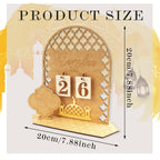 Hhdatc Ramadan Advent Calendar Wooden Ornament,30 Day Countdown Til Eid Gift For Kids Decorations