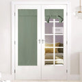 Nicetown Room Darkening Door Curtains For French Door, Blackout Privacy Door Shade For Balcony Glass Door, Thermal Insulated Tie Up Door Blinds For Sightseeing, W26 X L72 Inch, 1 Panel, Greyish Green