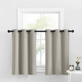 Nicetown Natural Short Curtain For Windows, Farmhouse Style Grommet Window Tiers For Kitchen Sink Over, Country Small Curtain Valances For Living Room/Thanksgiving, W34 X L36, 2 Panels