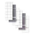 Martha Stewart Modern Waffle Kitchen Towel Set 6-Pack, Grey, 16''x28''