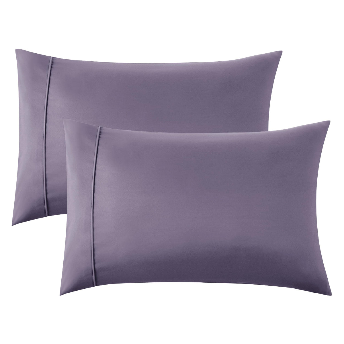Bedsure King Size Pillow Cases Set Of 2 - Grayish Purple Polyester Microfiber Pillowcases 2 Pack, Super Soft Pillow Case Cover With Envelop Closure, 20X36 Inches