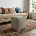 18 Sage Boucle Pouf Ottoman