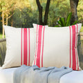 Otostar Outdoor Pillow Covers Set Of 2 18X18 Inch Waterproof Decorative Throw Pillow Covers Square Geometry Pillow Cases Garden