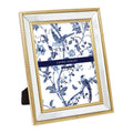 Laura Ashley 8x10 Gold Mirror Bead Picture Frame, Classic Mirrored Frame with Beaded Border, Wall-Mountable, Made for Tabletop D