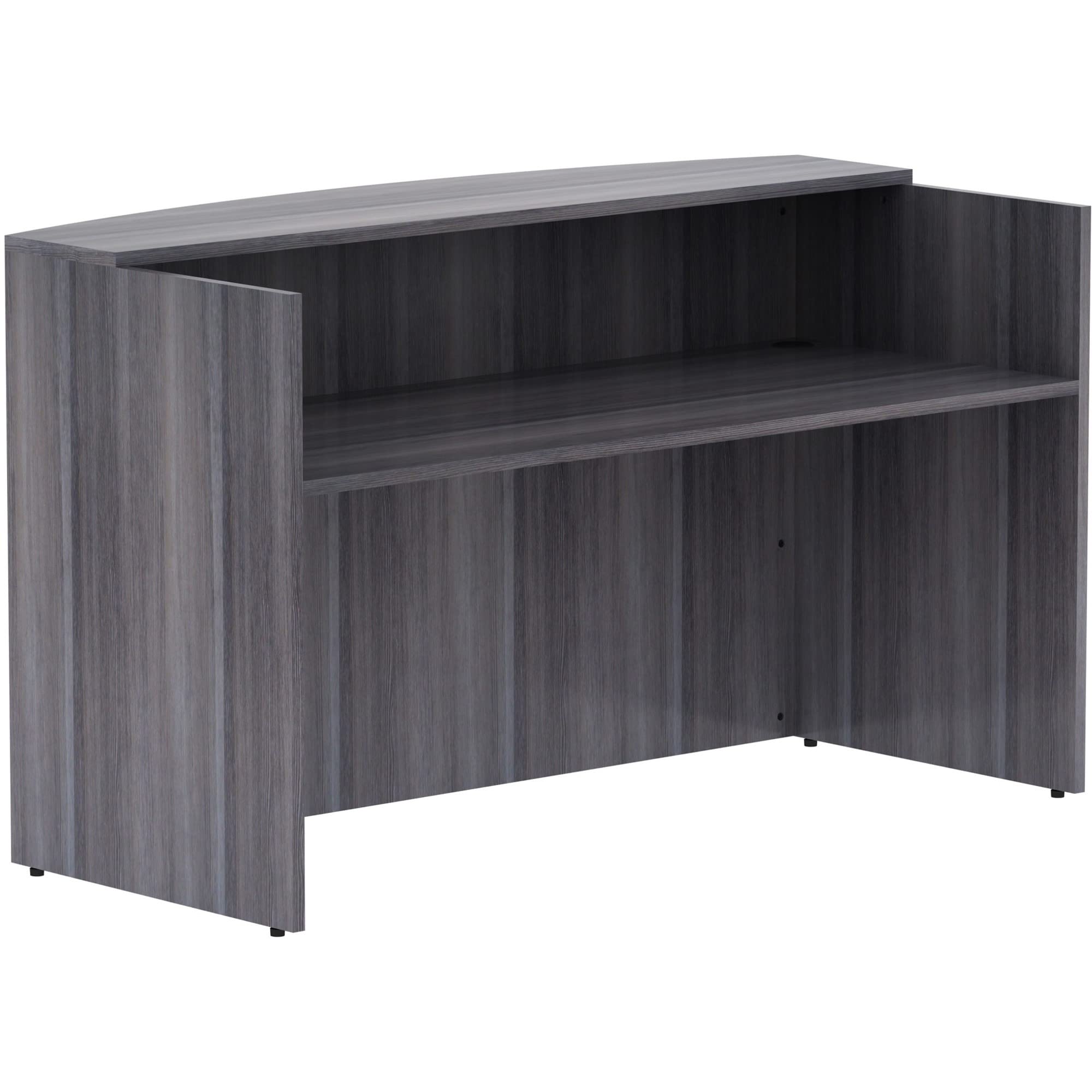 Lorell Weathered Charcoal Laminate Desking - 72" x 36" x 42.5"