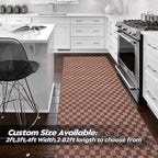 Gotohipi Custom Sizes Runner Rug 3'X8'Indoor Outdoor Utility Carpet,Area Rugs With Non Slip Rubber Backing For Hallway Kitchen E