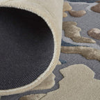 HomeRoots 514866 10 x 14 ft. Tan Brown & Blue Wool Abstract Hand Tufted Handmade Rectangle Area Rug