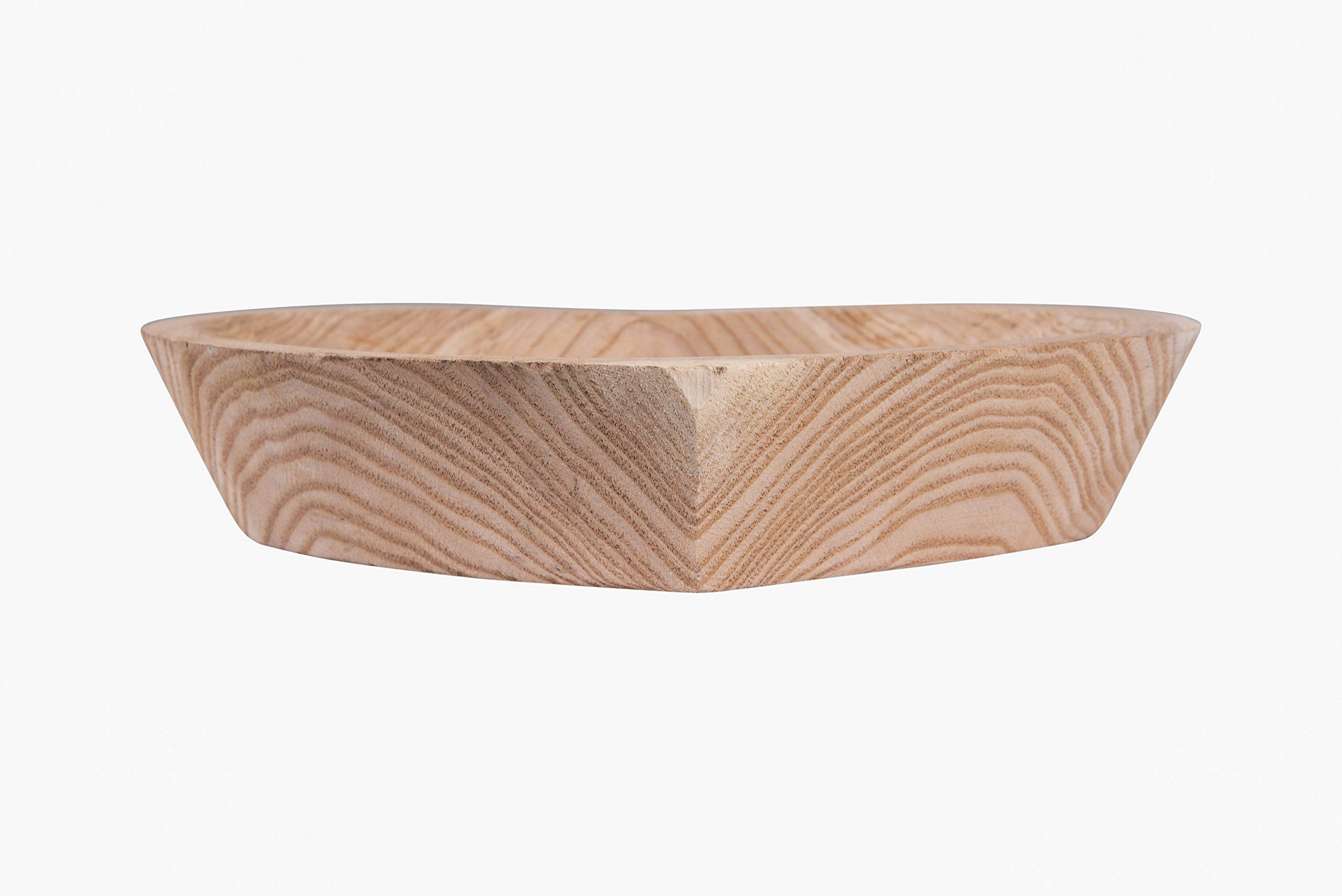 Creative Co-Op Decorative Wood Heart Shaped Bowl, Small, Gold