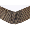 Vhc Brands, Black Check, 78X80X16, Cotton, King Bed Skirt, Black