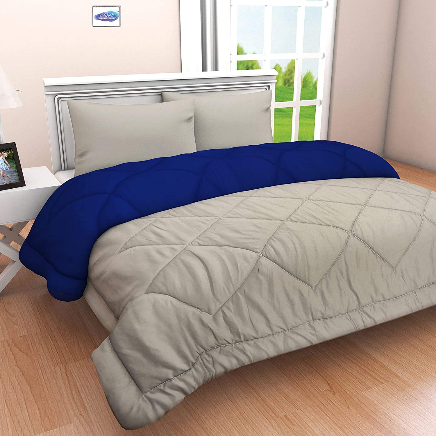 Svt Microfiber 200Tc Comforter (Single Bed_Grey & Blue)