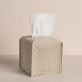 OLETHA Square Tissue Box Cover - Aesthetic Desk Decor for Room, Home & Office - Tissues Cube Boxes Holder - Lattice Patterns, Li