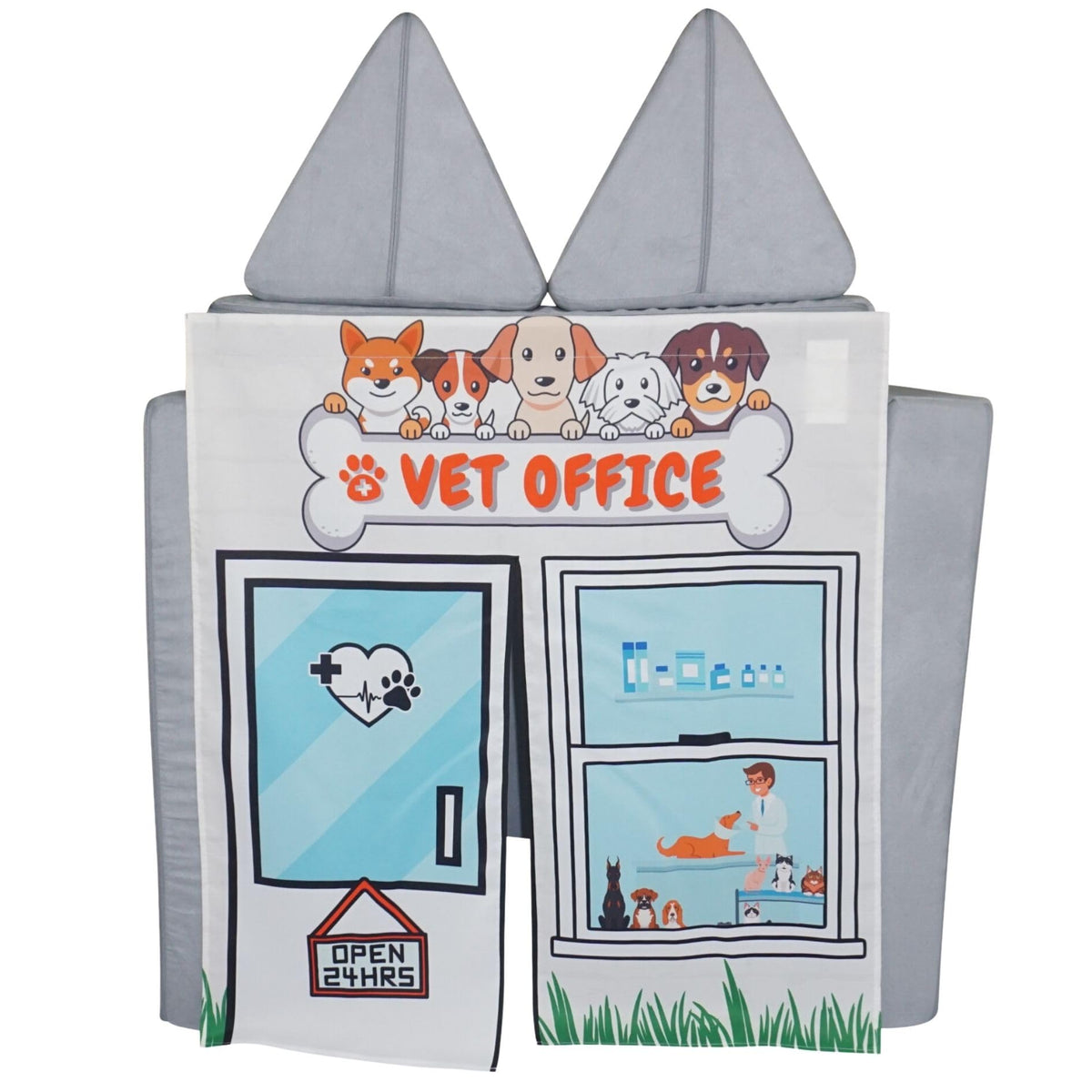 Couch Swag Play Panel for Childrens Foam Sofa Kids Couch (Vet Office)