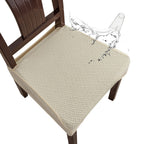 Genina Waterproof Seat Covers For Dining Room Chair Covers Waterproof Dining Chair Covers (4 Pcs-Rear-Covered, Taupe)