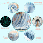 Glow In The Dark Mermaid Blanket Throw Gifts For Girls Kid Blankets Super Soft 3 4 5 6 7 8 9 10 Year Old Girl Gift Ideas Girls T