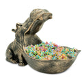aboxoo Hippo Statue Home Resin Hippopotamus Figurine Sculpture Table Art Decoration Sundries Key Container Storage Box (Copper)