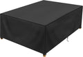 Patio Table Cover 100% Waterproof, 64X45X28 Inch Outdoor Table Cover Rectangular, Patio Furniture Cover For Dinning Furniture, Picnic Coffee Tables Chairs And Sofas, Black