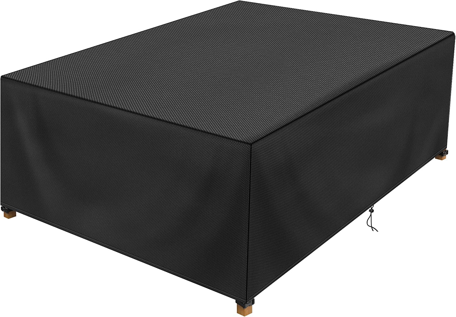 Patio Table Cover 100% Waterproof, 64X45X28 Inch Outdoor Table Cover Rectangular, Patio Furniture Cover For Dinning Furniture, Picnic Coffee Tables Chairs And Sofas, Black