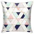 Nbfkdo Triangles Navy Blush Mint Pillows Case Soft Throw Pillow Double-Sided Digital Printing Couch Pillowcase Square 45Cm45Cm
