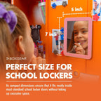 Boxgear Magnetic Locker Mirror, Makeup Mirrors - 5' X 7'- For School Locker, Bathroom, Household Refrigerator, Locker Accessor