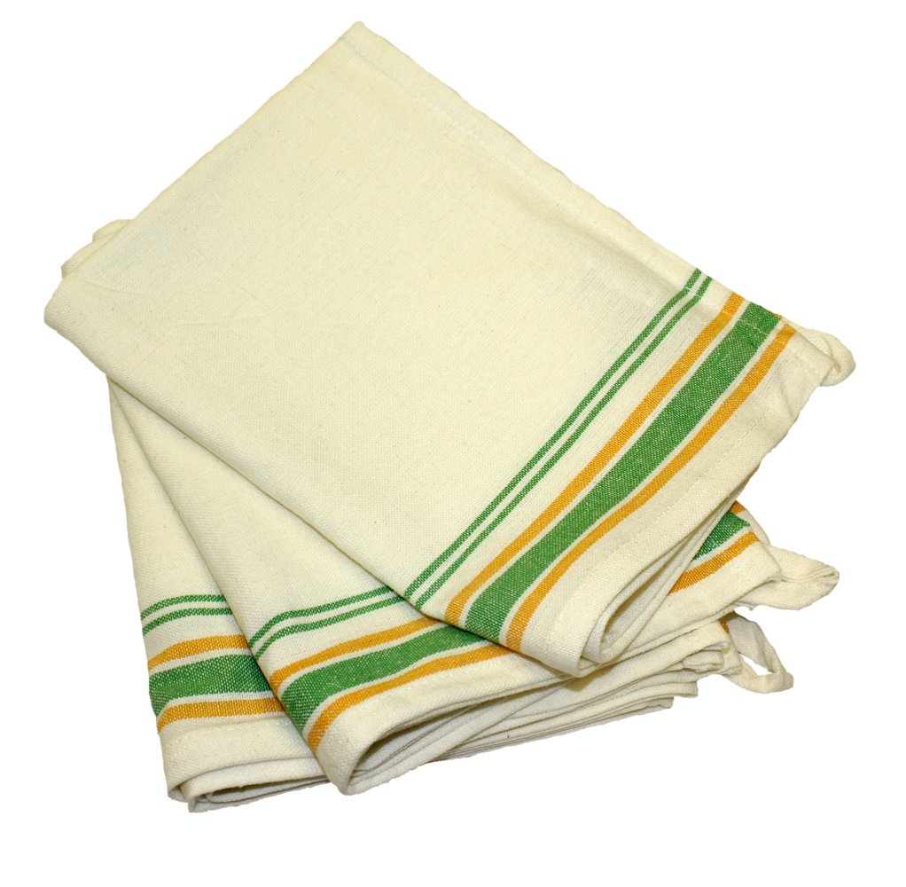 Aunt MarthaS Stitch Em Up Retro Stripe Towels 18inchX28inch 3/Pkggreen Stripe
