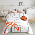jejeloiu Basketball Comforter Set Queen Size Kids Basketball Court Comforter for Boys Girls Teens Sports Theme Bedding Set Breat