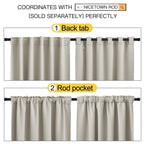 Nicetown Window Treatment Blackout Curtains - (Natural Color) 52 Inches W By 95 Inches L Each Panel, Set Of 2, Blackout Drape Panels For Villa, Hall