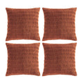 Fancy Homi 4 Packs Rust Decorative Throw Pillow Covers 20X20 Inch For Living Room Couch Bed Sofa, Terracotta Rustic Farmhouse Bo