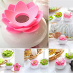 Lotus Cotton Swab Holder,Cotton Bud Small Q-Tips Toothpicks Brushes Holder Box Case Storage Organizer Jar With Clear Lid Dustpro