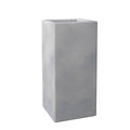 Terra Series Poly Stone Planter in Aged Concrete 15 x 15 31.5 High
