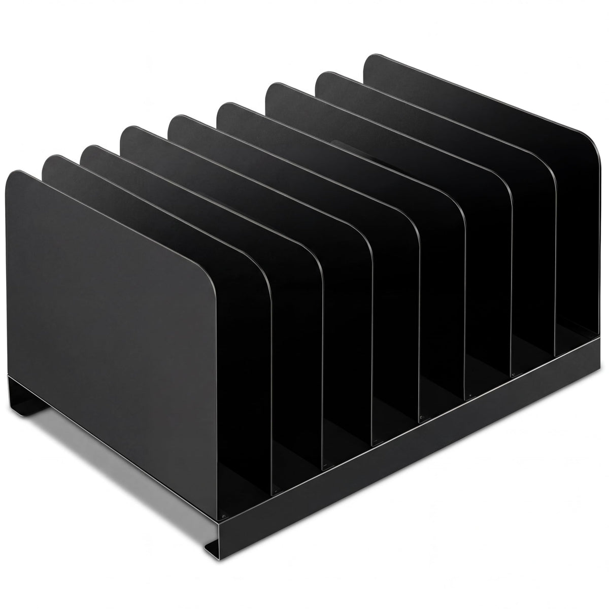 Suzile Metal Desktop File Organizer, 8 Compartment, Vertical File Sorter