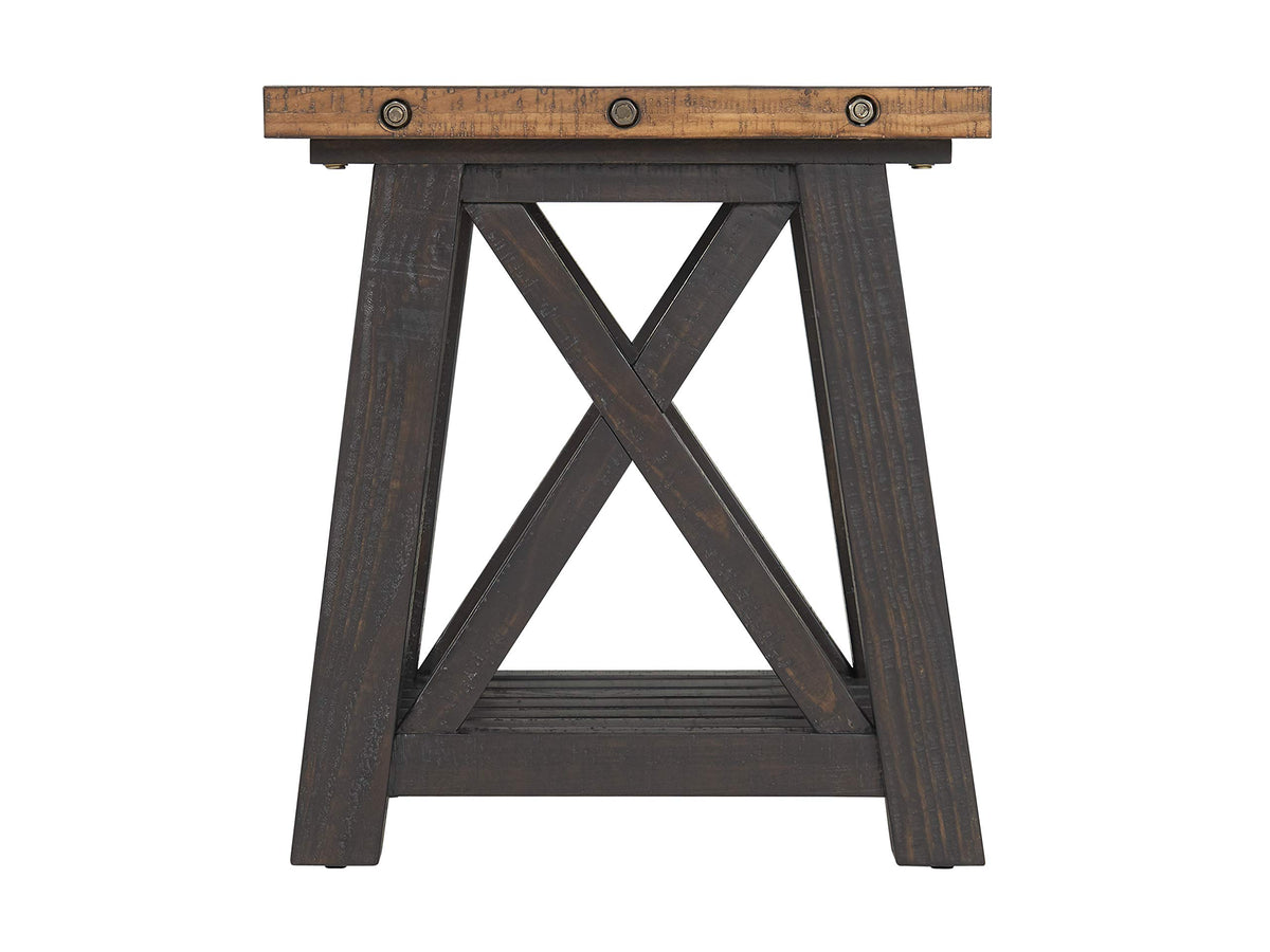 Martin Svensson Home End Table, Black Stain And Natural