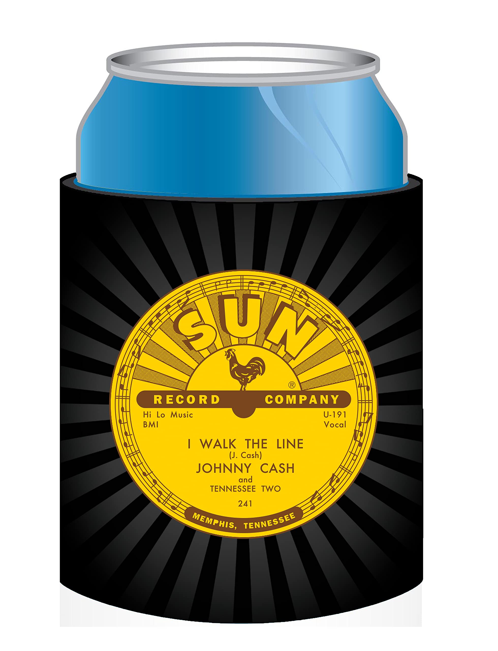 Sun Records Can Coozie Johnny Cash - Mid-South Products