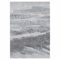 HomeRoots Blue/Grey Heat-Set Polypropelene 3’ x 5’ Blue Gray Abstract Mist Modern Area Rug