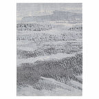 HomeRoots Blue/Grey Heat-Set Polypropelene 3’ x 5’ Blue Gray Abstract Mist Modern Area Rug