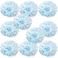 WYZworks Set of 10 - Blue Polka DOT 10 - (10 Pack) Tissue Pom Poms Flower Party Decorations for Weddings, Birthday, Halloween, B