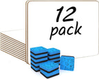 Scribbledo 12 Small White Board Dry Erase Boards Classroom Pack Mini White Boards 9'X12    Double Sided Personal Whiteboards Fo